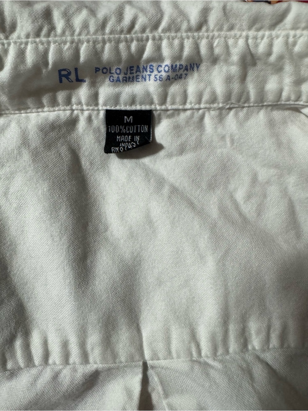 Boys Ralph Lauren White Button-Down Oxford Shirt with RL Chest Embroidery - Picture 6 of 6